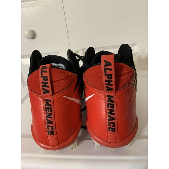 New Nike Alpha Menace Pro Mid Football Cleats Red/Black (922813-018) Men Size 16 - Picture 4 of 10